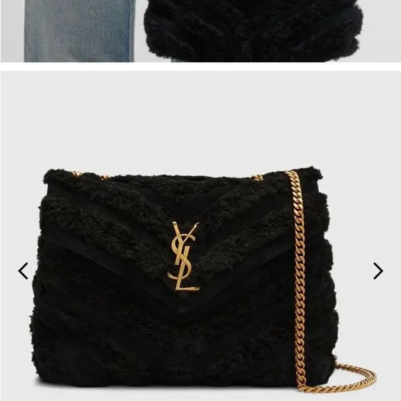 Brand new with dustbag Yves Saint Laurent Black Women's shoulder Bag LouLou - Picture 2 of 9